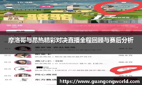 摩洛哥与昂热精彩对决直播全程回顾与赛后分析